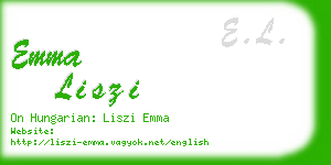 emma liszi business card